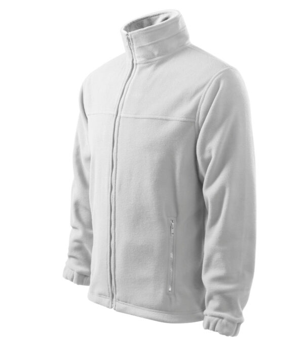 Biela pánska flísová bunda RIMECK Jacket 501 so zipsom a vreckami