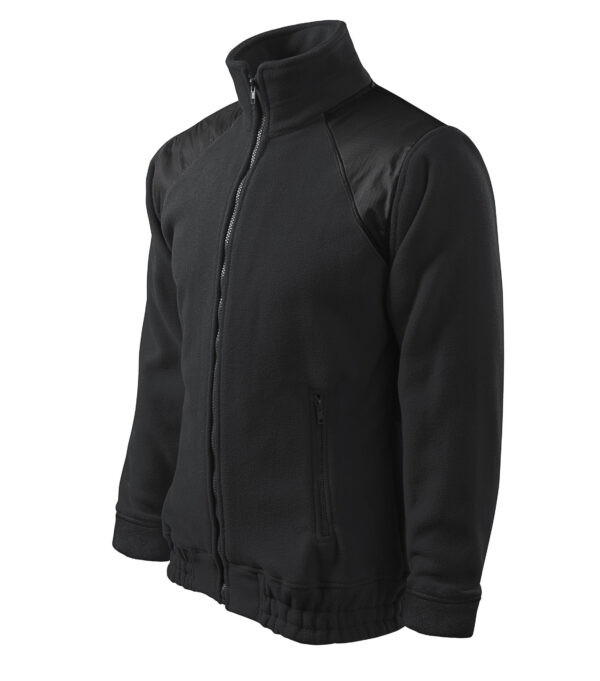 Tmavosivá flísová bunda RIMECK Jacket Hi-Q 506 s plecami z ripstopu a zipsom