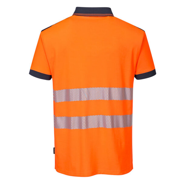 Reflexná polokošeľa Portwest T180 oranžová – pohľad zozadu