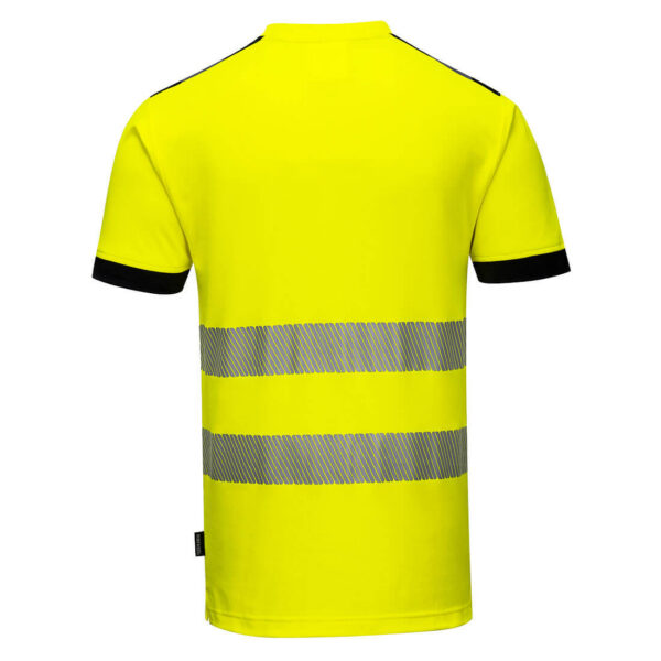 Reflexné tričko Portwest T181 žlté – pohľad zozadu