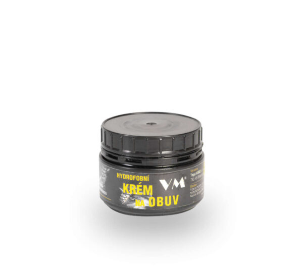Čierny hydrofóbny krém na obuv VM, 250 g