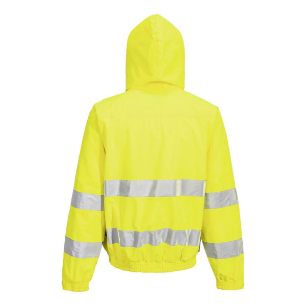 Reflexná bunda do dažďa Portwest S161 Lite Bomber, EN 343 – zadná strana