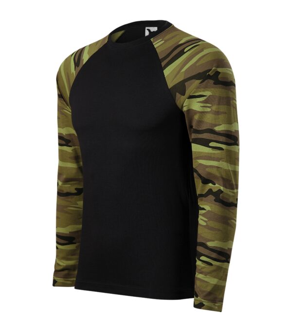 Tričko s dlhým rukávom MALFINI Camouflage LS 166, pohľad zboku spredu